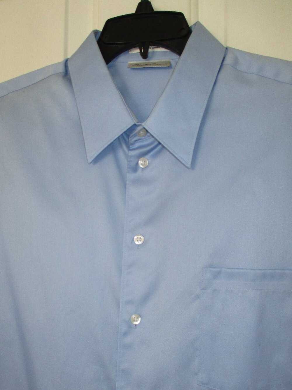 Kenneth Cole New York Mens L/S Blue Cotton Dress Shirt NWOT - Size 17/35-36*
